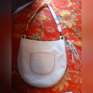 White Leather Shoulder Bag